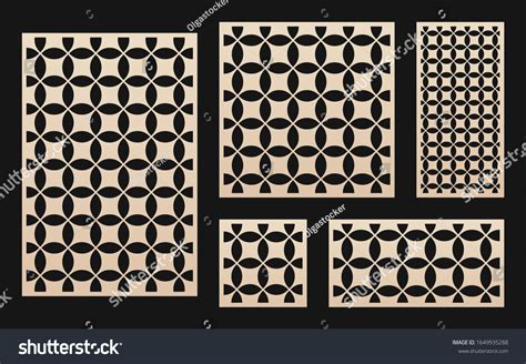 Laser Cut Pattern Collection Vector Stencil Stock Vector (Royalty Free ...