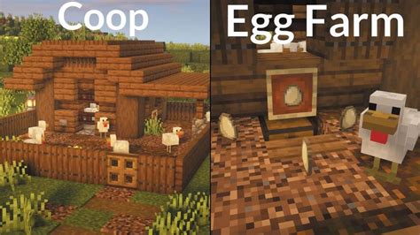 Minecraft: Automatic Egg Farm / Chicken Coop - YouTube | Minecraft farm, Minecraft stables ...