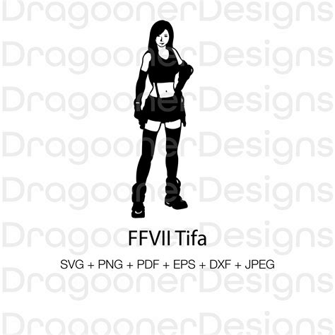 Final Fantasy VII Tifa SVG, Final Fantasy Clipart Svg, Final Fantasy ...