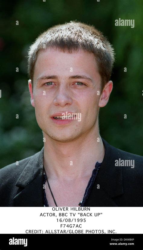 OLIVER MILBURN.ACTOR, BBC TV ''BACK UP''.16/08/1995.F74G7AC Stock Photo ...