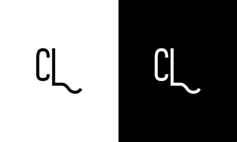 CL logo design. Letter CL logo design. CL logo icon design in black and ...