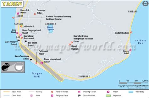 Yaren Map | Map of Yaren District, Nauru