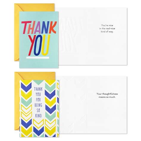 Hallmark Thank You Cards Assortment, Bright and Colorful (12 Cards with ...