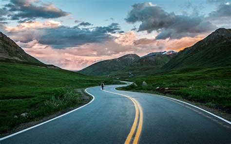 Wallpaper Alaska USA Nature Mountains Roads