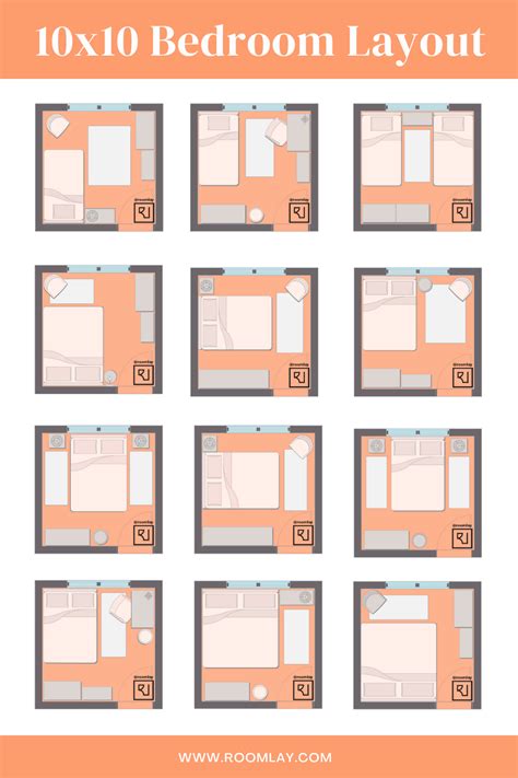 10×10 Bedroom Layout Ideas | Small room layouts, Small room design ...