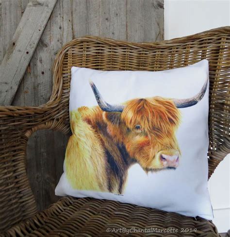 Exclusive Highland Cow Handmade Cushion Cover - Etsy