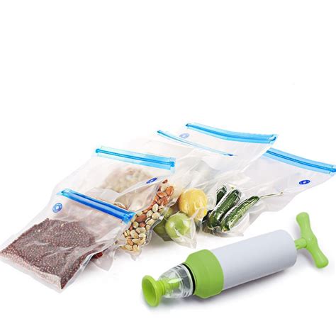 Vacuum Sealer Vacuum bags For Food Storage With Pump Reusable Food ...