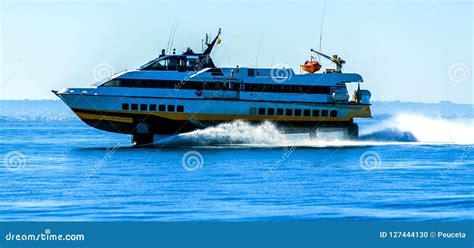 Hydrofoil Boat Runs at Full Speed Editorial Image - Image of ship ...