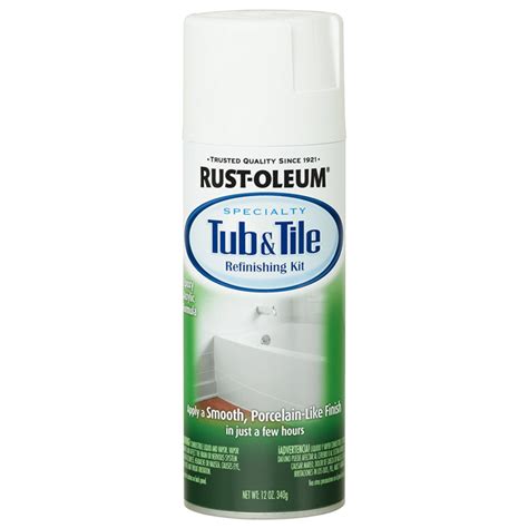 Rust-Oleum 280882 Specialty Tub and Tile Spray Paint, 12-Ounce, White ...