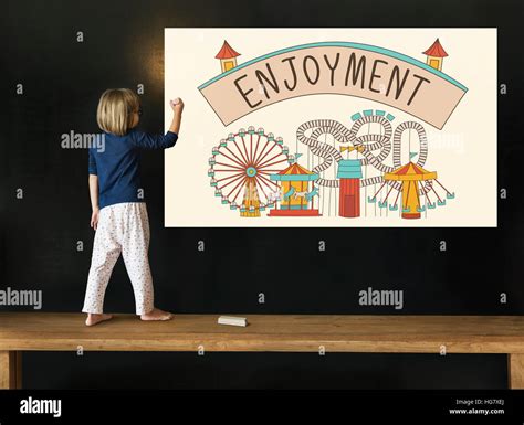 Enjoyment Entertainment Amusement Park Concept Stock Photo - Alamy