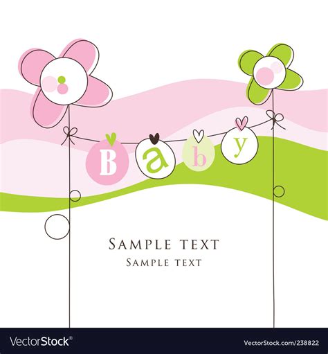 Baby girl announcement card Royalty Free Vector Image