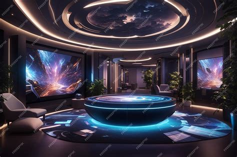 Premium AI Image | Virtual reality gaming room with dynamic lighting ...