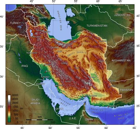 Iran Topography Map: A Mountainous Fortress | Iran travel, Iran, Zagros mountains