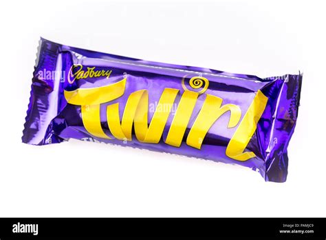 Cadbury Twirl chocolate bar on a white background Stock Photo - Alamy