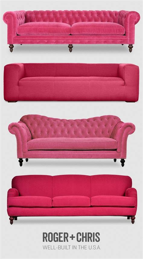 Roger and Chris - Home of the UNBORING Home | Pink sofa, Pink furniture ...