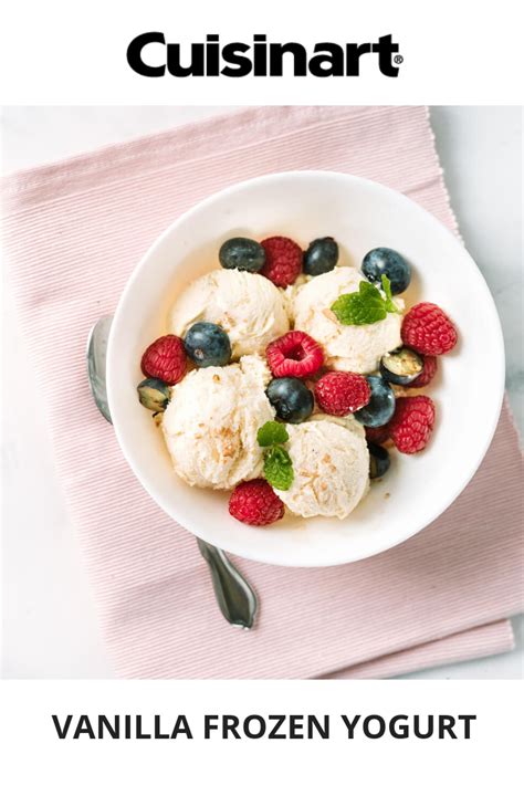 Vanilla Frozen Yogurt Recipe - Cuisinart.com | Recipe | Yogurt recipes, Frozen yogurt recipes ...