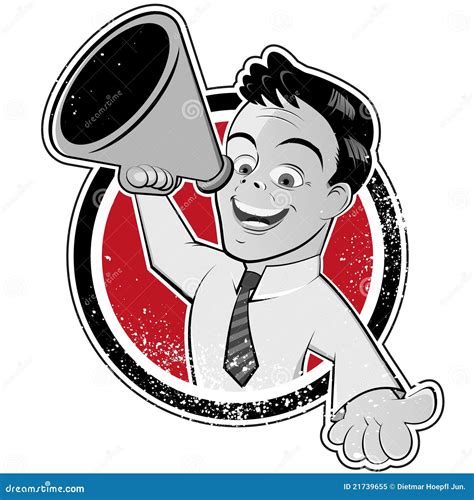 Cartoon Man With Megaphone Royalty Free Stock Photo - Image: 21739655