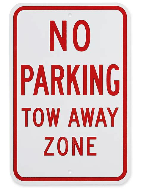 "No Parking Tow Away Zone" Sign - 12 x 18" H-2910 - Uline