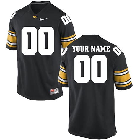 Iowa Hawkeyes Custom Nike Football Jersey - Black