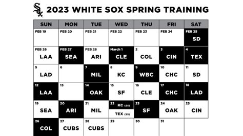 Chicago White Sox Release 2023 Spring Training Schedule - On Tap Sports Net