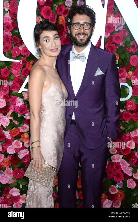 Schuyler Helford and Josh Groban attending the 72nd Annual Tony Awards ...