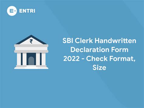 SBI Clerk Handwritten Declaration Form 2022 - Check Format, Size ...