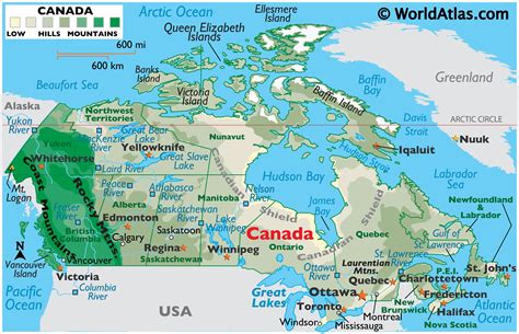 Canada Map / Map of Canada - Worldatlas.com