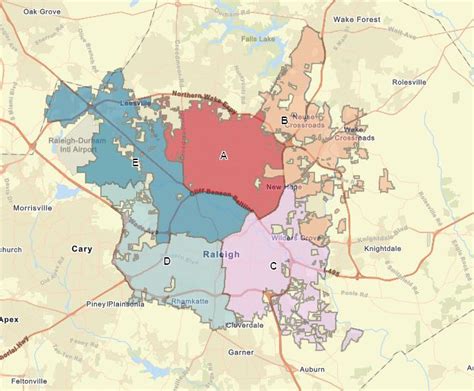 Raleigh Council District Map