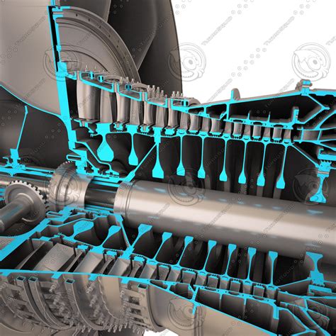 c4d cfm56-7b engine complete internal