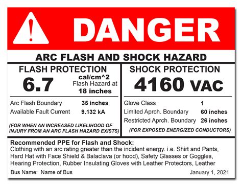 What should an electrical hazard label look like? - Rozel | Arc flash ...