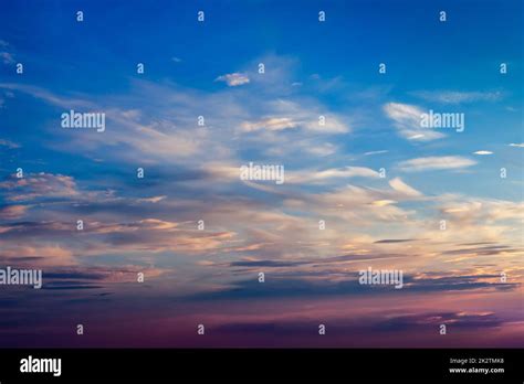 Evening sky with clouds Stock Photo - Alamy