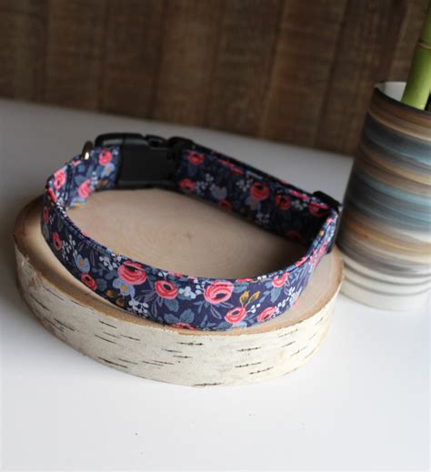 Dog Collar Blue Dog Collar Floral Dog Collar Trendy Dog - Etsy