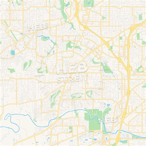 Empty vector map of Tigard, Oregon, United States of America ...