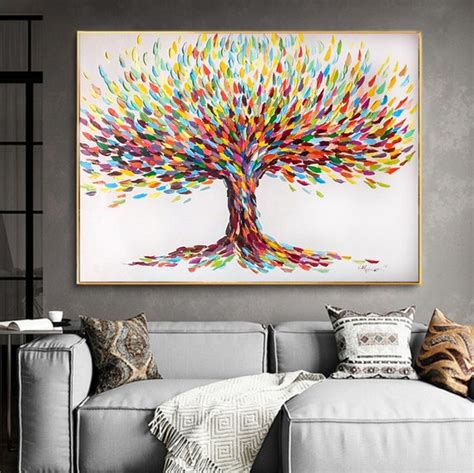 Toile D'aquarelle Avec Arbre De Vie, Affiches Et Imprimés, 54% OFF