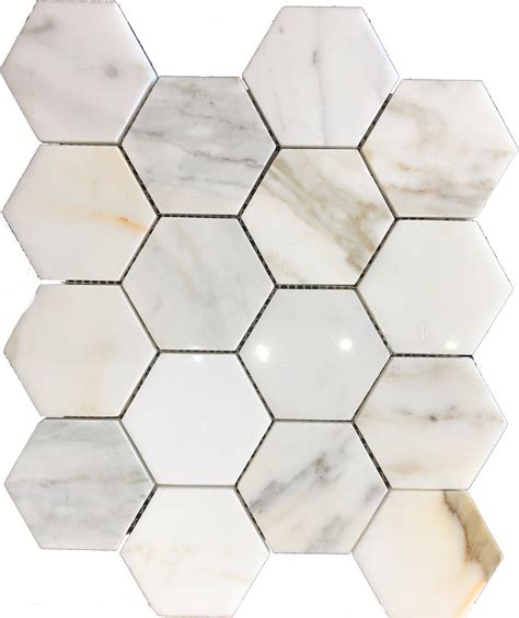 Calacatta Gold 3" Hexagon Marble – Tilesin1