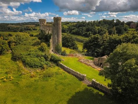 Aerial View. Dunmoe Castle. Navan. Ireland Stock Photo - Image of archaeology, ancient: 109502456