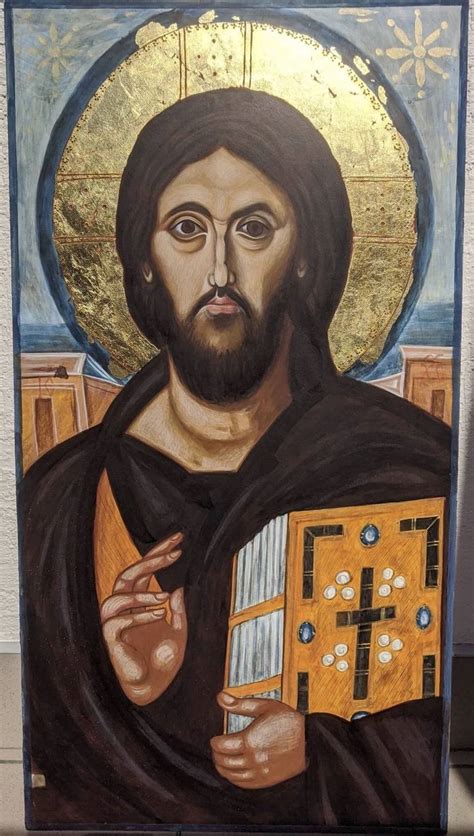 Christ Pantocrator of Sinai icon painting, original icon, handmade ...