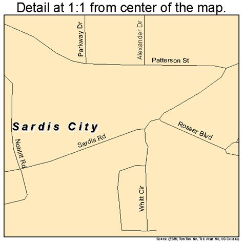 Sardis City Alabama Street Map 0168280