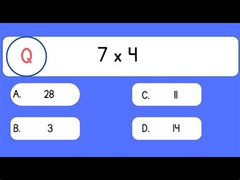 Maths Quiz for kids | Multiplication table Quiz for kids | 2 - YouTube