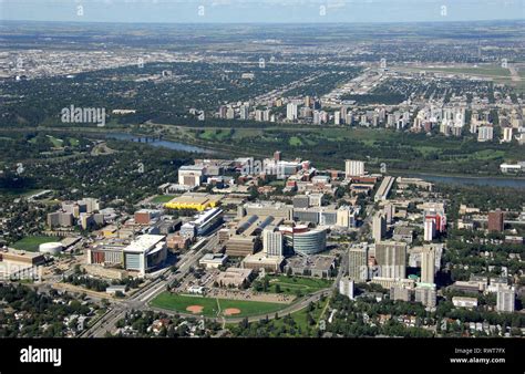 aerial, University of Alberta, Edmonton, Alberta Stock Photo - Alamy