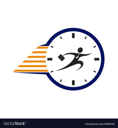 Time work logo Royalty Free Vector Image - VectorStock