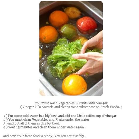 Clean fruits n veggies w vinegar!! | Fresh food, Food, How to wash vegetables