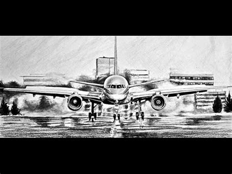 How to draw a realistic plane tutorial - YouTube