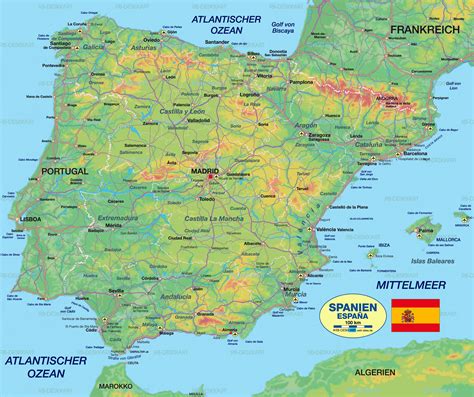 Spanien Andalusien Karte