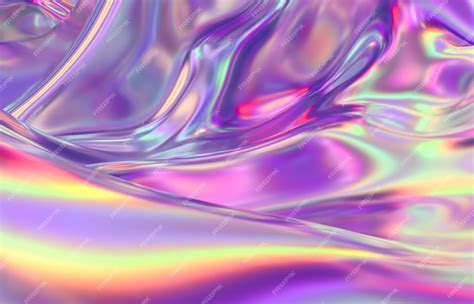 Premium Photo | Abstract geometric crystal background iridescent texture liquid 3d render