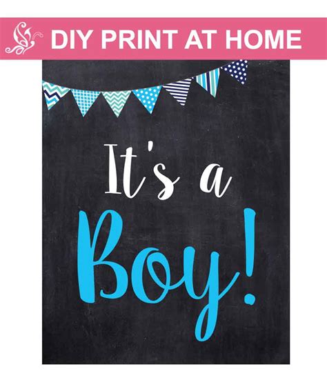 It's a boy gender reveal sign printable poster 8x10 or 16x20