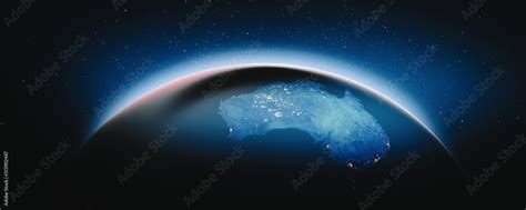 Australia at night Stock Illustration | Adobe Stock