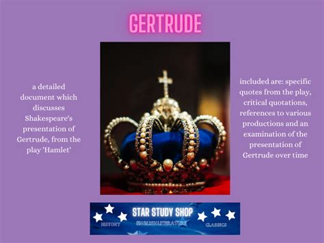 A* Gertrude analysis (Hamlet) | Teaching Resources