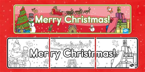 Printable Merry Christmas Banner for 2nd Grade | Twinkl USA