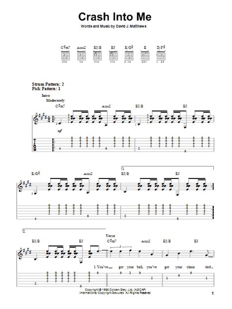 Crash Into Me by Dave Matthews Band - Easy Guitar Tab - Guitar Instructor